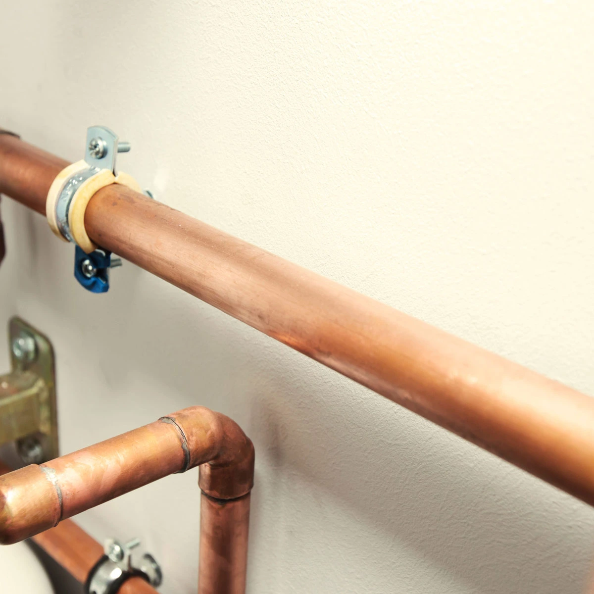 copper piping in house