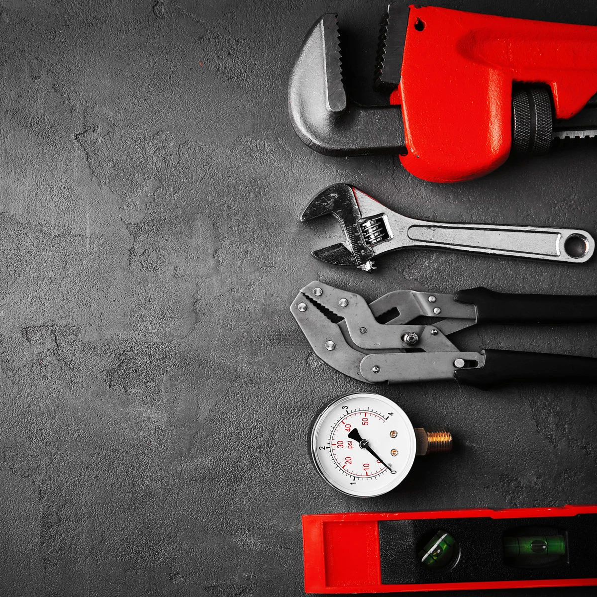 Tools on ground
